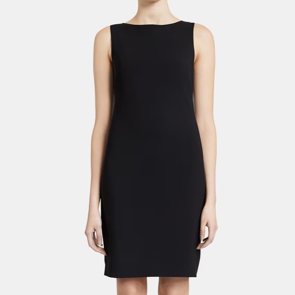 Theory Black Sheath Dress in Sevona Stretch Wool - Picture 1 of 5